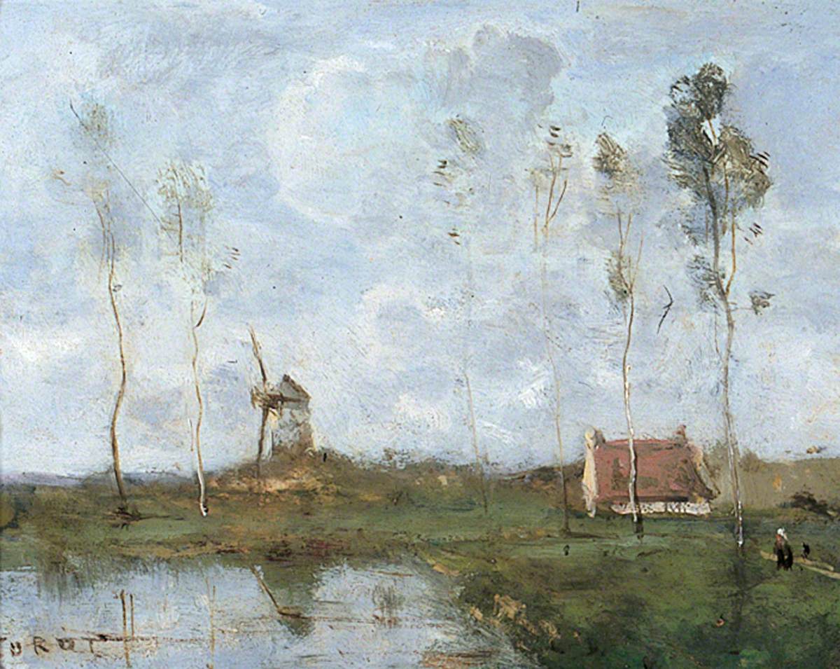 Landscape with a Cottage and a Windmill
